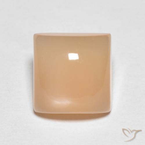 2.14ct Naturale Cantalupo Arancia Pietra di luna, Quadrato, Traslucido