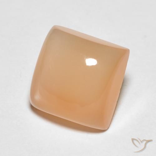 Pietra di luna Cantalupo Arancia naturale da 2.14 ct, Quadrato, Traslucido