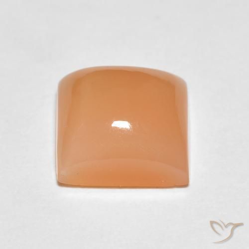Pietra di luna Pesca naturale da 1.74 ct, Quadrato, Traslucido