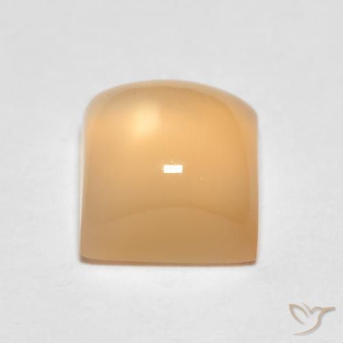 Pietra di luna Arancio Medio naturale da 1.61 ct, Quadrato, Traslucido