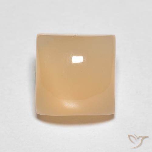 1.75ct Naturale Arancio Medio Pietra di luna, Quadrato, Traslucido