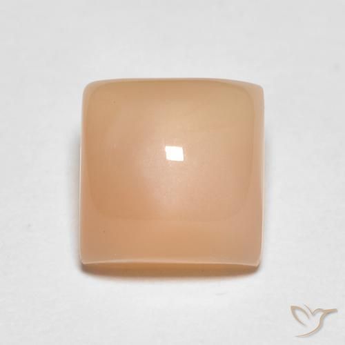 2.28ct Naturale Arancio Medio Pietra di luna, Quadrato, Traslucido