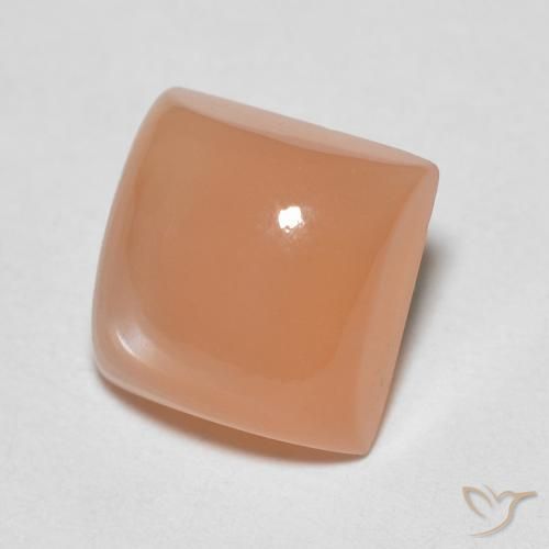Pietra di luna Cantalupo Arancia naturale da 2.06 ct, Quadrato, Traslucido