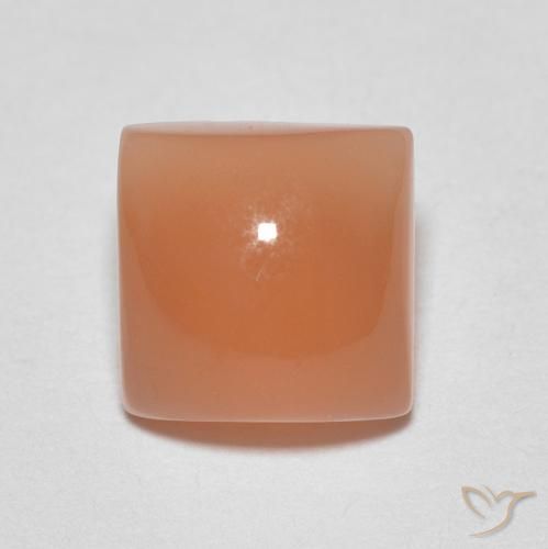 1.92ct Naturale Pesca Pietra di luna, Quadrato, Traslucido
