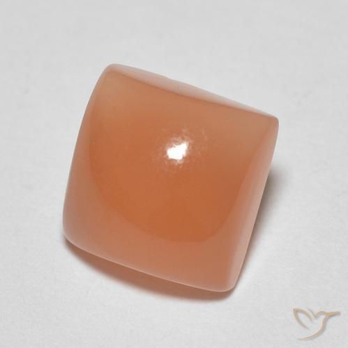 Pietra di luna Pesca naturale da 1.92 ct, Quadrato, Traslucido