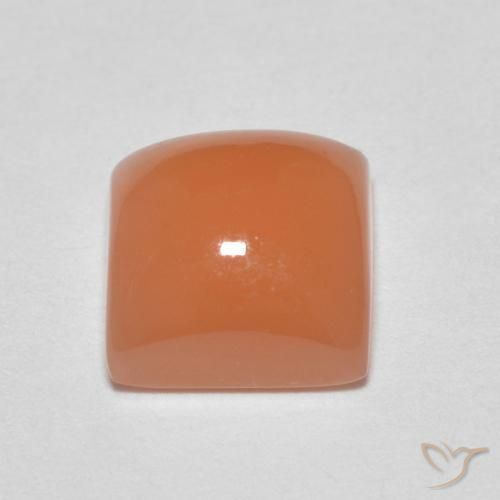 Pietra di luna Pesca naturale da 1.92 ct, Quadrato, Traslucido