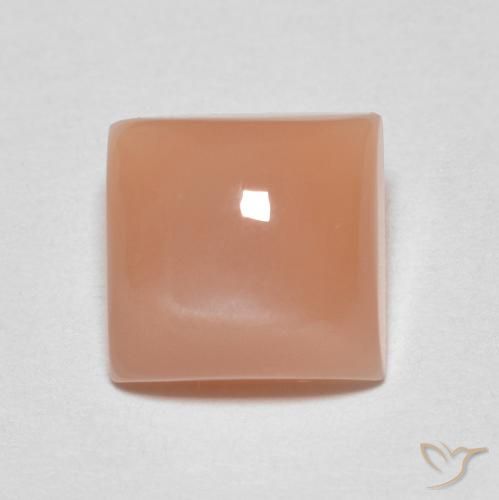 1.92ct Naturale Arancio Pesca Chiaro Pietra di luna, Quadrato, Traslucido