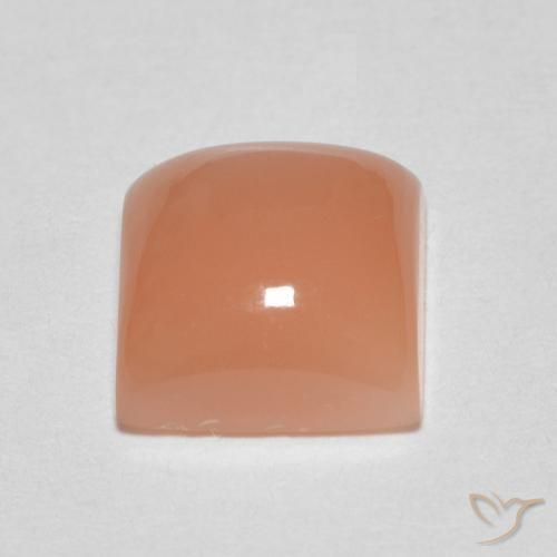 Pietra di luna Arancio Pesca Chiaro naturale da 1.92 ct, Quadrato, Traslucido