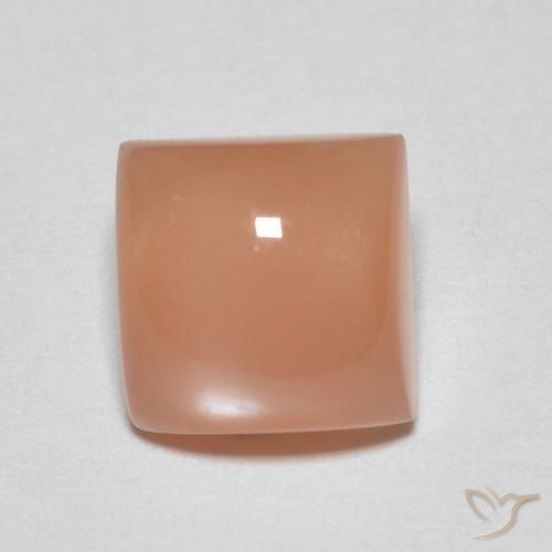 1.85ct Naturale Pesca Pietra di luna, Quadrato, Traslucido