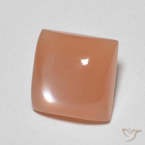 Pietra di luna Cantalupo Arancia naturale da 1.82 ct, Quadrato, Traslucido