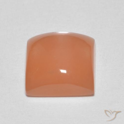 Pietra di luna Cantalupo Arancia naturale da 1.82 ct, Quadrato, Traslucido