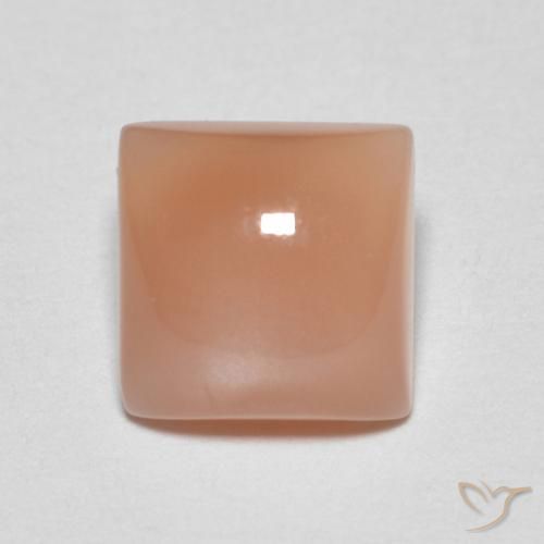 1.79ct Naturale Cantalupo Arancia Pietra di luna, Quadrato, Traslucido