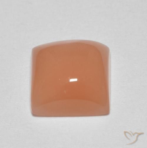 Pietra di luna Cantalupo Arancia naturale da 1.79 ct, Quadrato, Traslucido