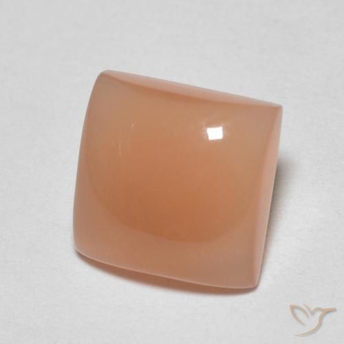 Pietra di luna Cantalupo Arancia naturale da 1.70 ct, Quadrato, Traslucido