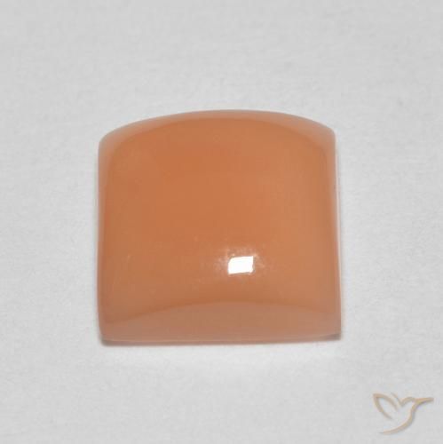 Pietra di luna Cantalupo Arancia naturale da 1.70 ct, Quadrato, Traslucido