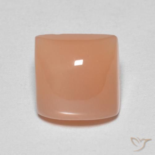 1.81ct Naturale Arancio Pesca Chiaro Pietra di luna, Quadrato, Traslucido