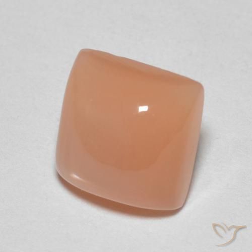 Pietra di luna Arancio Pesca Chiaro naturale da 1.81 ct, Quadrato, Traslucido