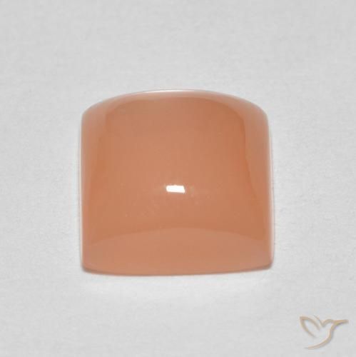Pietra di luna Arancio Pesca Chiaro naturale da 1.81 ct, Quadrato, Traslucido