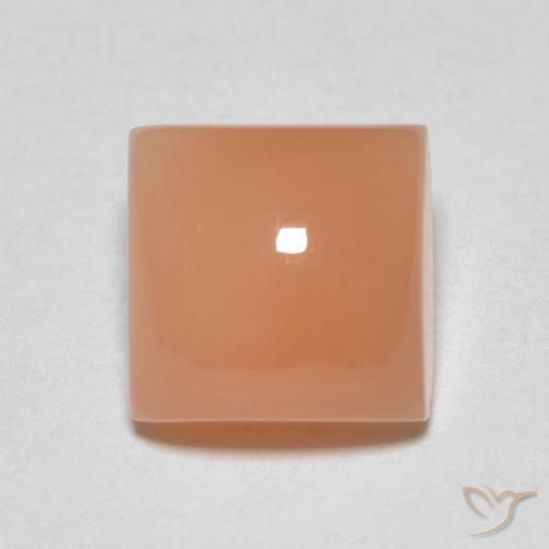 2.09ct Naturale Cantalupo Arancia Pietra di luna, Quadrato, Traslucido