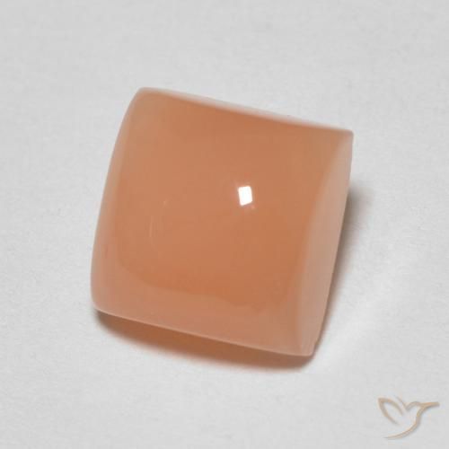 Pietra di luna Cantalupo Arancia naturale da 2.09 ct, Quadrato, Traslucido