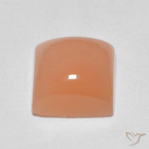 Pietra di luna Cantalupo Arancia naturale da 2.09 ct, Quadrato, Traslucido
