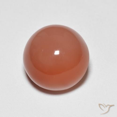 5.13ct Naturale Arancia Fuoco Pietra di luna, Rotondo, Opaco