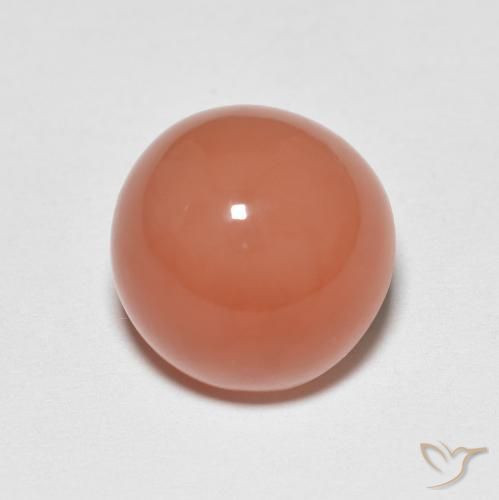 5.53ct Naturale Cantalupo Arancia Pietra di luna, Rotondo, Traslucido