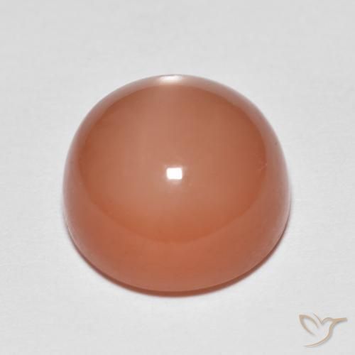 Pietra di luna Arancio rossastro chiaro naturale da 6.51 ct, Rotondo, Traslucido