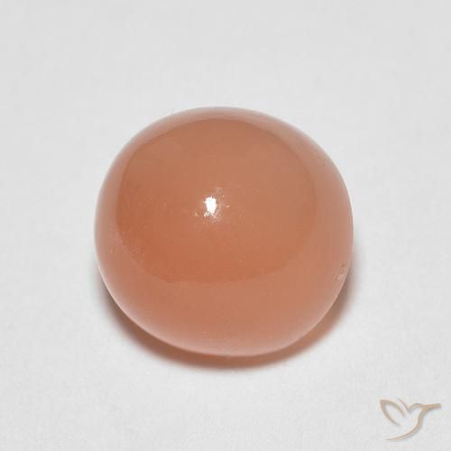 1.23ct Naturale Arancio Medio Pietra di luna, Rotondo, Traslucido