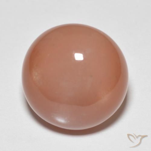 9.40ct Naturale Arancio Medio Pietra di luna, Rotondo, Traslucido