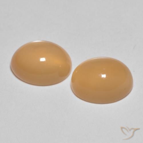 Gemme di Pietra di luna Pesca naturale da 3.07 ct, Ovale, Traslucido