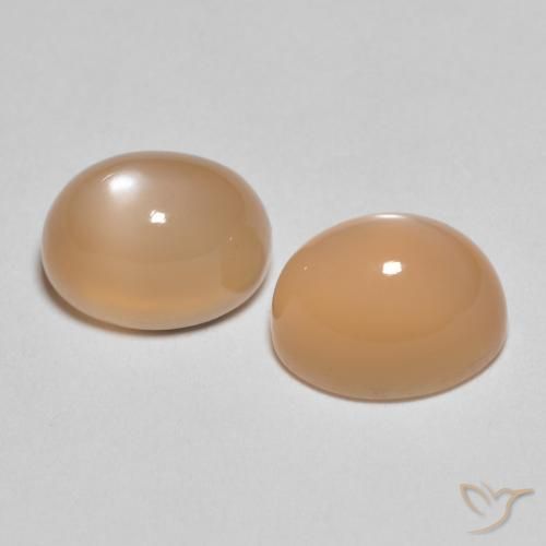 Gemme di Pietra di luna Pesca naturale da 3.64 ct, Ovale, Traslucido