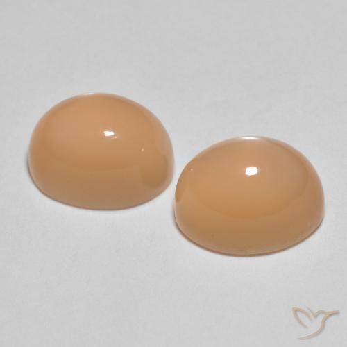 Gemme di Pietra di luna Pesca naturale da 3.64 ct, Ovale, Traslucido
