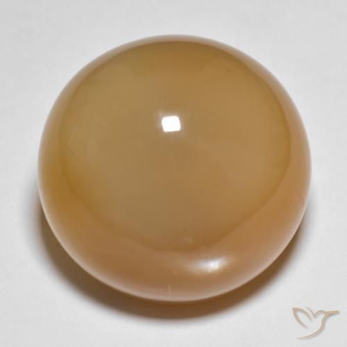 27.15ct Naturale Marrone chiaro Pietra di luna, Rotondo, Traslucido
