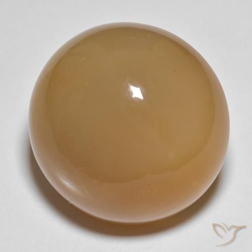 Pietra di luna Marrone chiaro naturale da 27.15 ct, Rotondo, Traslucido