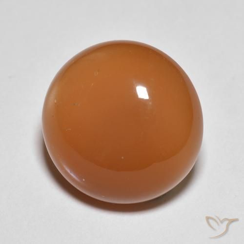 Pietra di luna Arancio Medio naturale da 8.99 ct, Rotondo, Traslucido