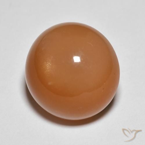 Pietra di luna Arancio Medio naturale da 11.91 ct, Rotondo, Traslucido