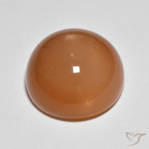 Pietra di luna Arancio Medio naturale da 11.91 ct, Rotondo, Traslucido
