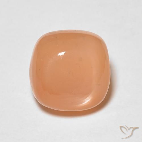 1.54ct Naturale Cantalupo Arancia Pietra di luna, Cuscino, Traslucido