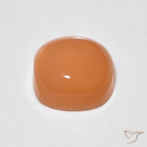 Pietra di luna Arancione rossastra naturale da 1.57 ct, Cuscino, Traslucido