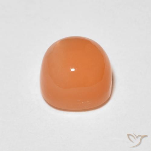 Pietra di luna Arancia Albicocca tiepida Warm naturale da 1.37 ct, Cuscino, Traslucido
