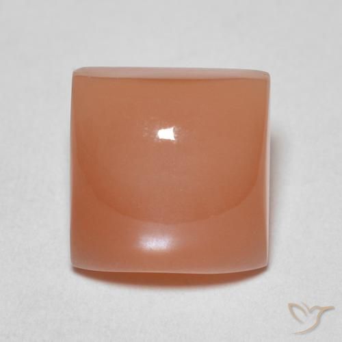 2.17ct Naturale Pesca Pietra di luna, Quadrato, Traslucido