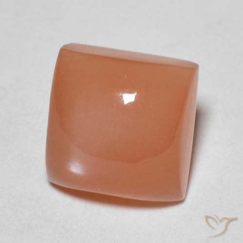 Pietra di luna Pesca naturale da 2.17 ct, Quadrato, Traslucido