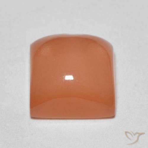 Pietra di luna Pesca naturale da 2.17 ct, Quadrato, Traslucido