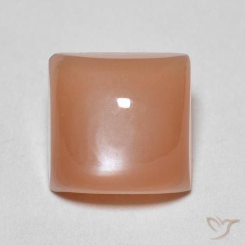 2.19ct Naturale Arancio Medio Pietra di luna, Quadrato, Traslucido