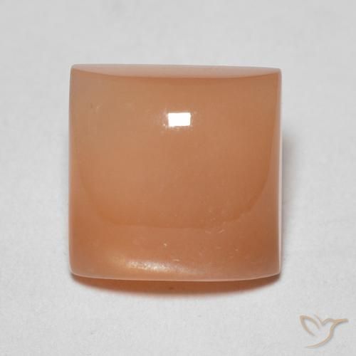 2.03ct Naturale Pesca Pietra di luna, Quadrato, Traslucido