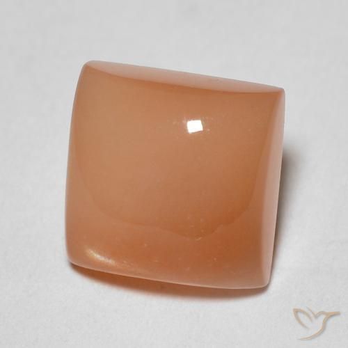 Pietra di luna Pesca naturale da 2.03 ct, Quadrato, Traslucido