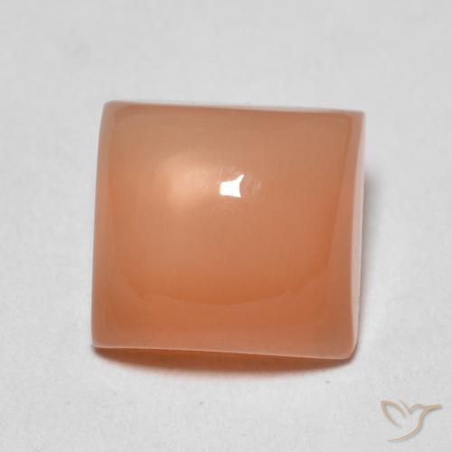 2.06ct Naturale Cantalupo Arancia Pietra di luna, Quadrato, Traslucido