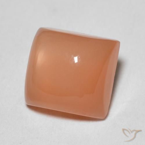 Pietra di luna Cantalupo Arancia naturale da 2.06 ct, Quadrato, Traslucido