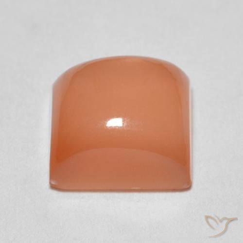 Pietra di luna Cantalupo Arancia naturale da 2.06 ct, Quadrato, Traslucido